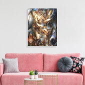 Toile Femme avec un cheval (Insitu(Salon))