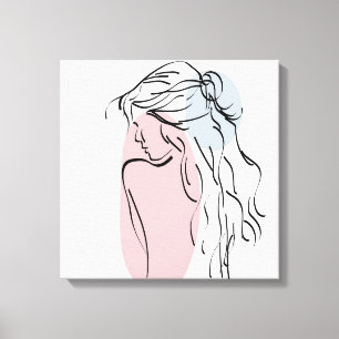 Toile Femme Dame Fille-dessin