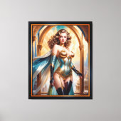 Toile Femme dans l'opulent or turquoise Attrait par Xzen (Recto)