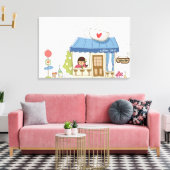 Toile Femme dans un café (Insitu(Salon))