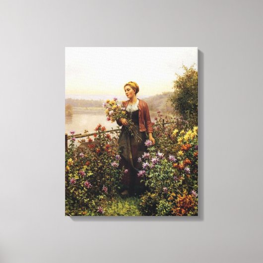 Toile Femme dans un jardin par Daniel Ridgway Knight (Recto)