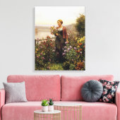 Toile Femme dans un jardin par Daniel Ridgway Knight (Insitu(Salon))