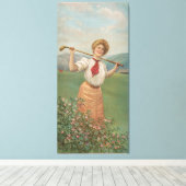 Toile Femme de golf (Insitu (Plancher de Bois))