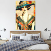 Toile Femme de mode vintage (Insitu(Chambre))