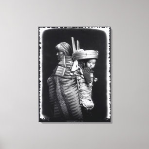 Toile Femme de Navajo rapportant une papoose sur elle