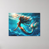 Toile Femme de sirène sous l'eau écailles de la mer (Recto)