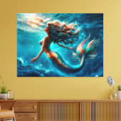 Toile Femme de sirène sous l'eau écailles de la mer (Insitu(Salon))