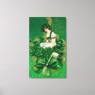 Toile Femme de souvenir de jour de St Patrick sur la
