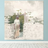 Toile Femme debout près d'une porte, Bahamas (Insitu (Plancher de Bois))