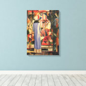 Toile Femme devant une vitrine d'August Macke (Insitu (Plancher de Bois))