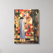 Toile Femme devant une vitrine de magasin par August Mac (Recto)