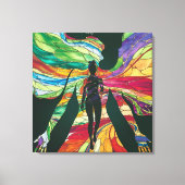 Toile Femme en verre tendu en vert Robe Vibrant Digitat (Recto)