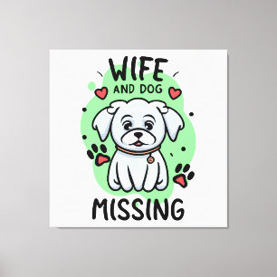 Toile Femme et chien manquants