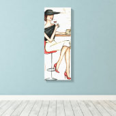 Toile Femme et verre à vin (Insitu (Plancher de Bois))