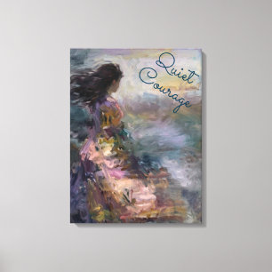 Toile Femme Éthérée Inspirante Impressioniste Pastel