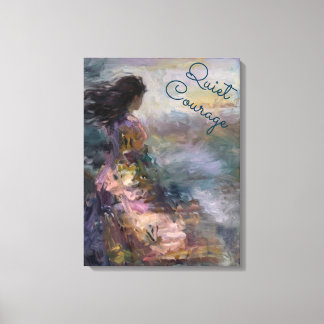 Toile Femme Éthérée Inspirante Impressioniste Pastel