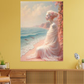 Toile Femme éthérée sur Dreamy Beach (Insitu(Salon))