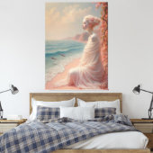Toile Femme éthérée sur Dreamy Beach (Insitu(Chambre))