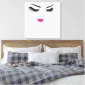 Toile Femme Face aux longues cils Lash Extension ligne a (Insitu(Chambre))