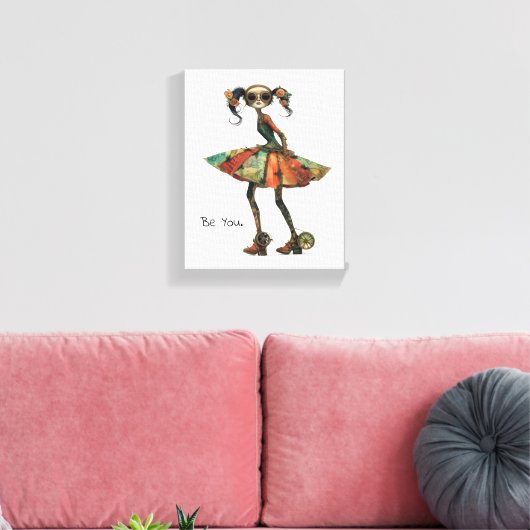 Toile Femme Fantaisiste Capricieuse - Soyez Vous. (Insitu(Salon))