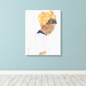 Toile Femme forte et belle souriante (Insitu (Plancher de Bois))