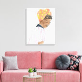 Toile Femme forte et belle souriante (Insitu(Salon))