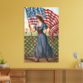 Toile Femme habillée patriotique (Insitu(Salon))