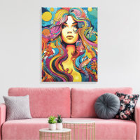Femme Hippy Bohème des années 60 et 70