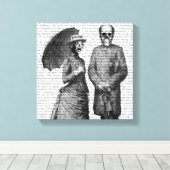 Toile Femme hurlante et crâne (Insitu (Plancher de Bois))