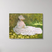Toile Femme Lecture Springtime Monet (Recto)