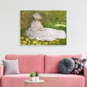 Toile Femme Lecture Springtime Monet (Insitu(Salon))