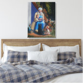 Toile Femme/mère/enfants viking — Chien écossais - chat (Insitu(Chambre))