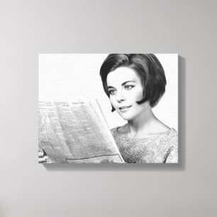 Toile Femme Newpaper de lecture