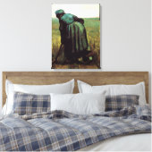 Toile Femme paysanne creuser par Vincent van Gogh (Insitu(Chambre))