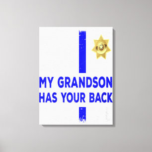 Toile Femme Police Agent Grand-parents My Grandson Cadea