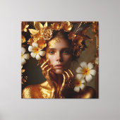 Toile Femme Préraphaélite Dorée 3 (Recto)