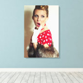 Toile femme rétro vintage (Insitu (Plancher de Bois))