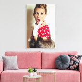 Toile femme rétro vintage (Insitu(Salon))