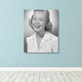 Toile Femme souriante (Insitu (Plancher de Bois))