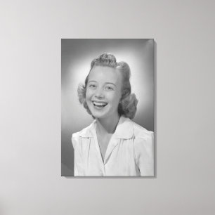 Toile Femme souriante