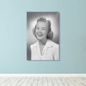 Toile Femme souriante (Insitu (Plancher de Bois))