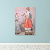 Toile Femme turque avec son serviteur (Insitu (Plancher de Bois))