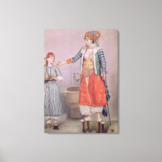 Toile Femme turque avec son serviteur (Recto)