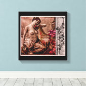 Toile Femme vintage (Insitu (Plancher de Bois))