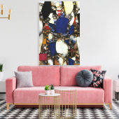 Toile Femme vintage Fernand Leger en bleu (Insitu(Salon))