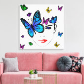 Toile Femmes avec papillons (Insitu(Salon))