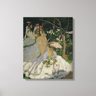 Toile Femmes de Claude Monet   dans le jardin