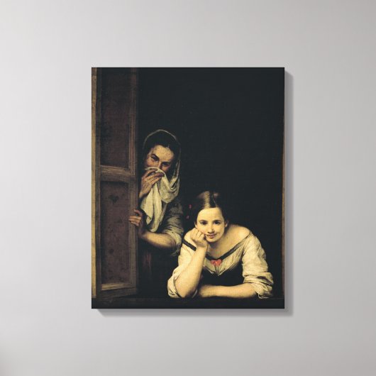 Toile Femmes de Galice à la fenêtre, 1670 (Recto)