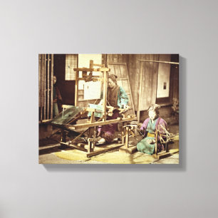 Toile Femmes japonaises tissant, c.1890 (phot