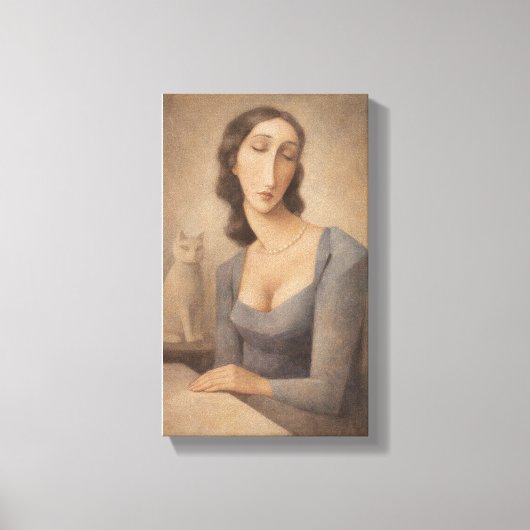Toile Femmes sereines avec son chat (Recto)